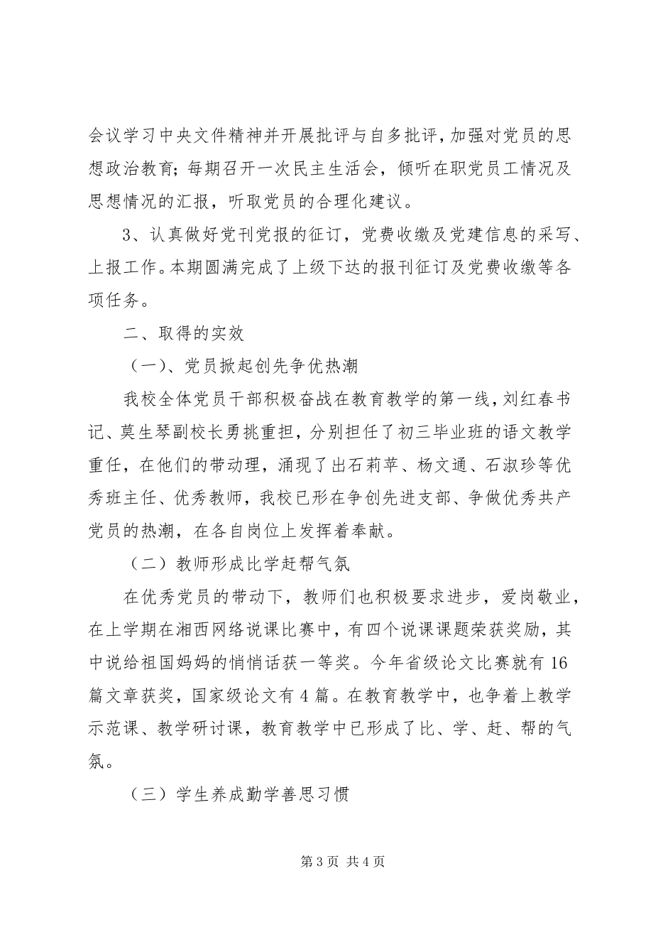 2023年学校党支部工作年度总结.docx_第3页