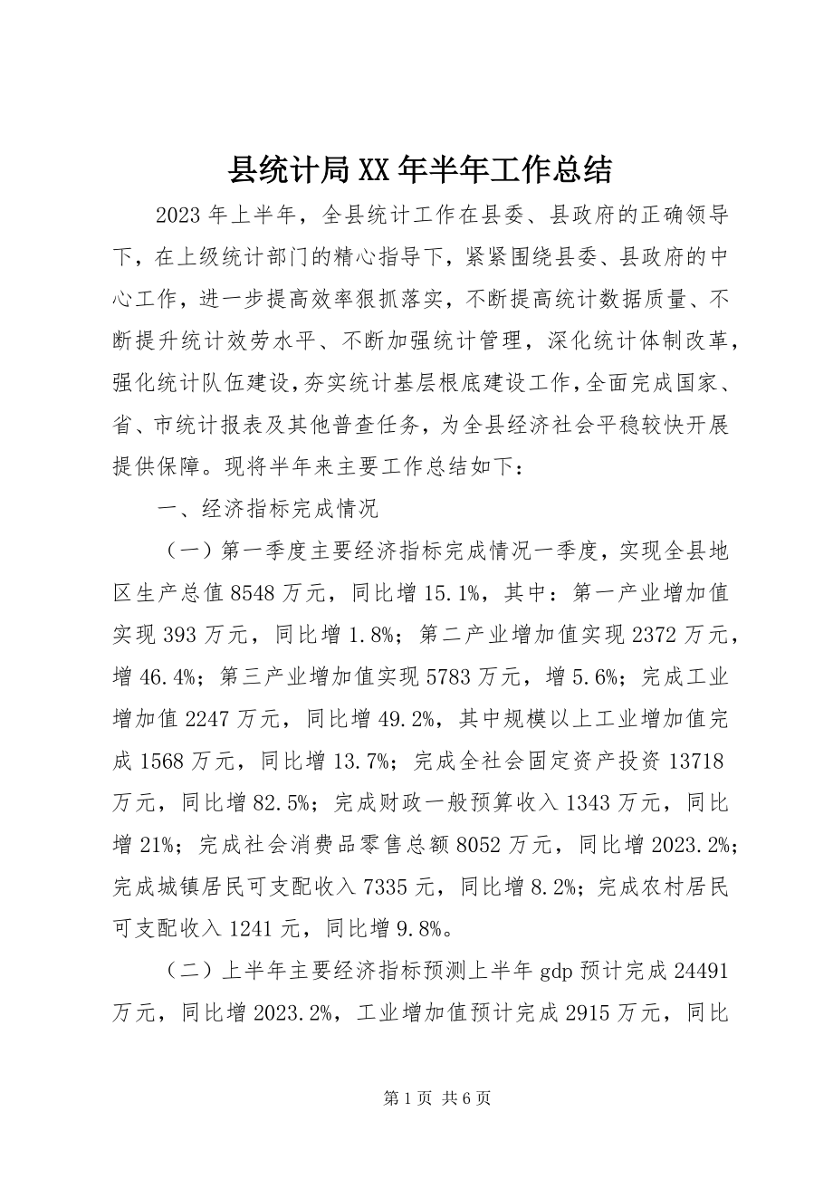 2023年县统计局半年工作总结2.docx_第1页