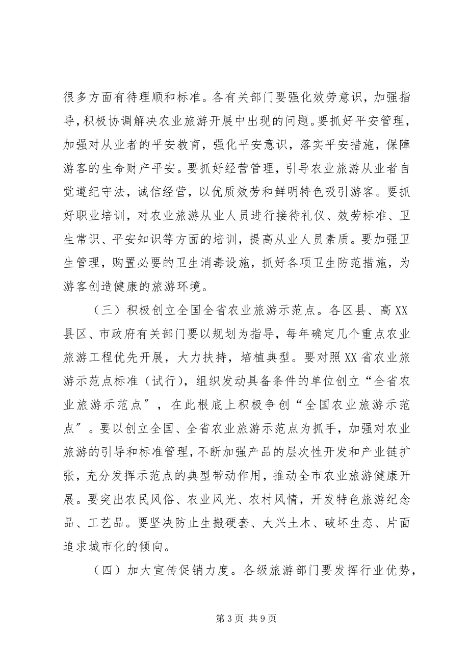 2023年大力发展农业旅游的意见.docx_第3页