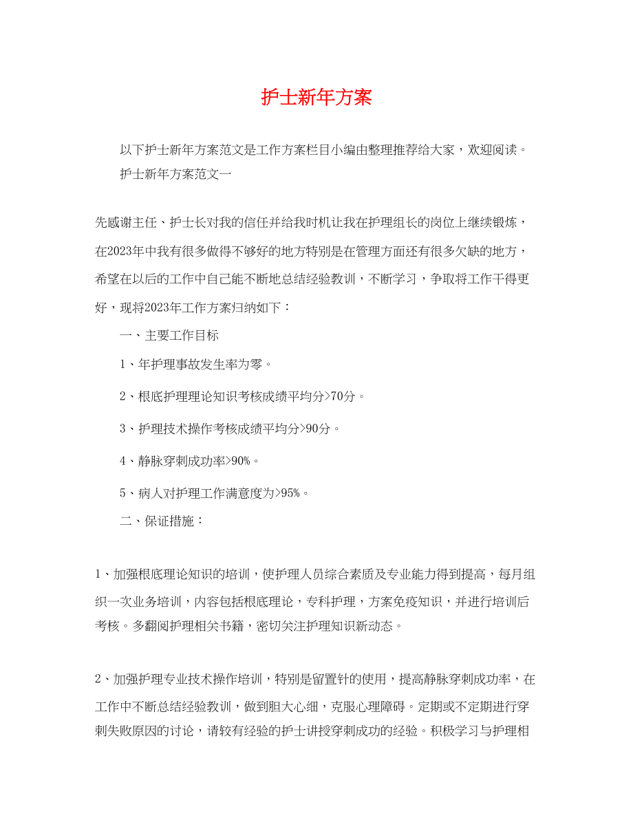 2023年护士新计划.docx_第1页