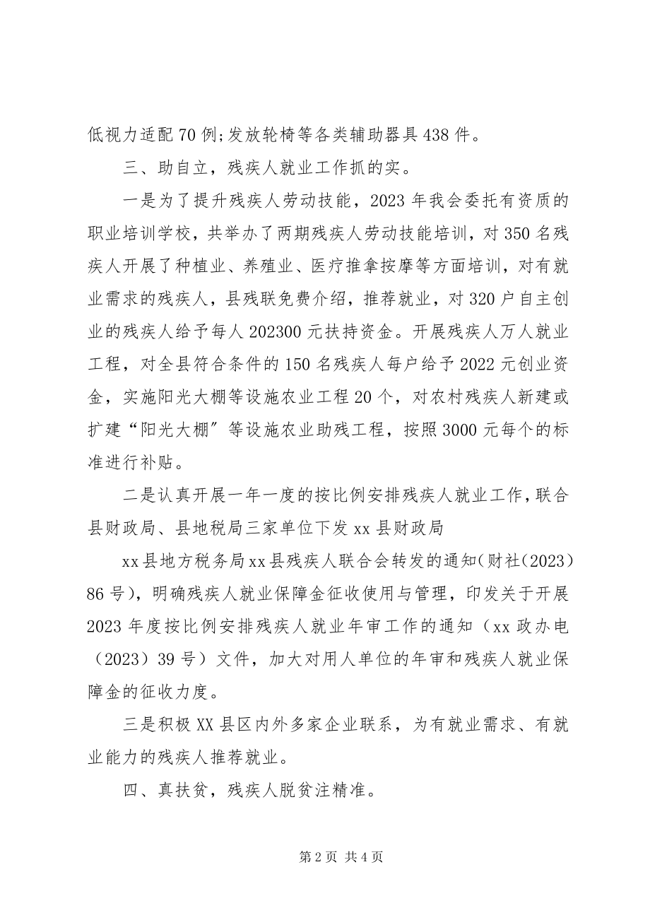 2023年县残联民生工程工作总结.docx_第2页