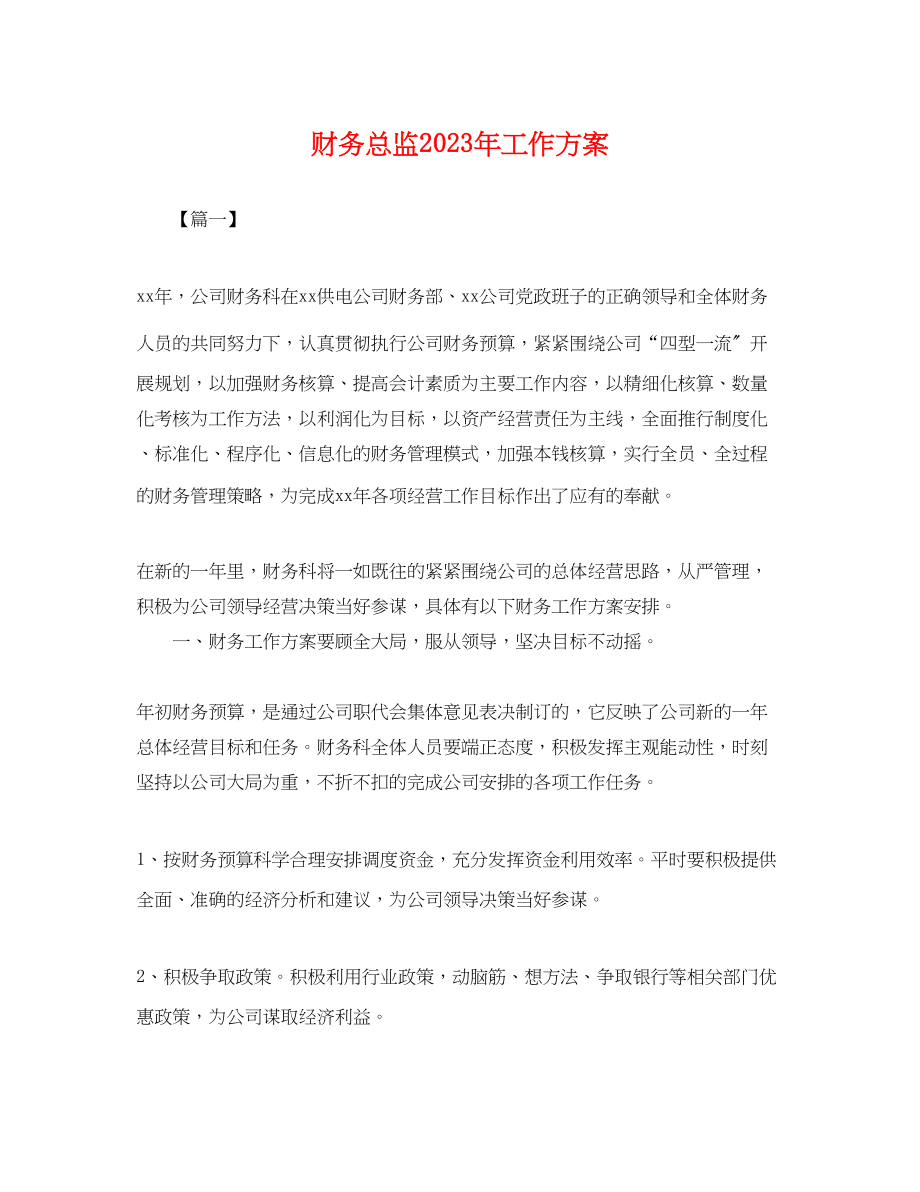 2023年财务总监工作计划.docx_第1页