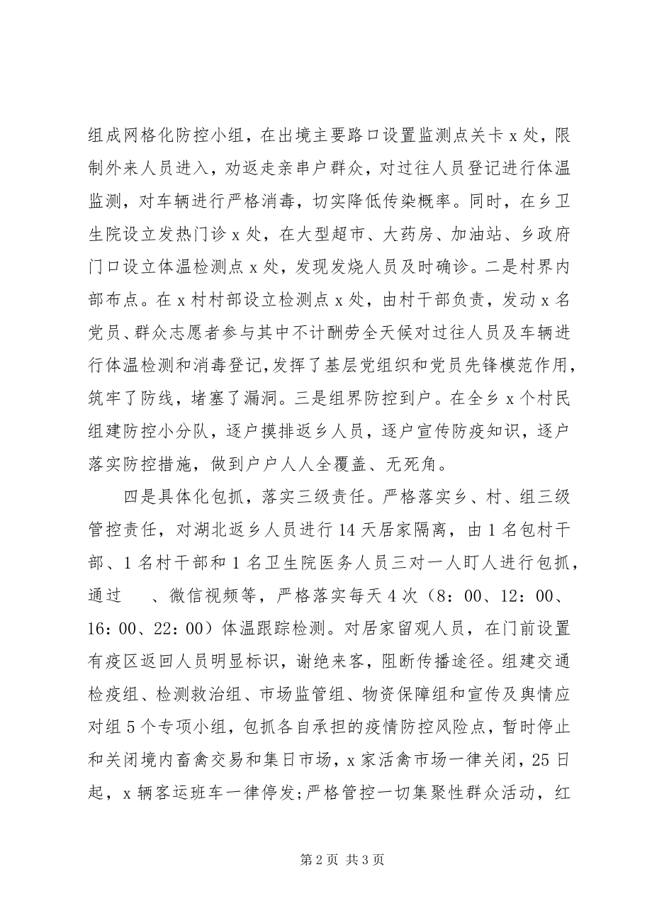 2023年简练明了疫情防控工作汇报.docx_第2页