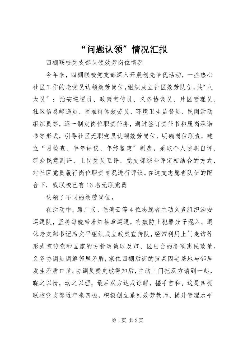 2023年问题认领情况汇报.docx_第1页