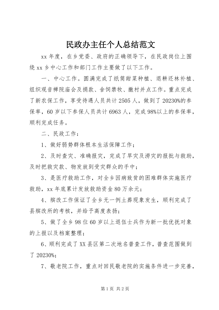 2023年民政办主任个人总结3.docx_第1页