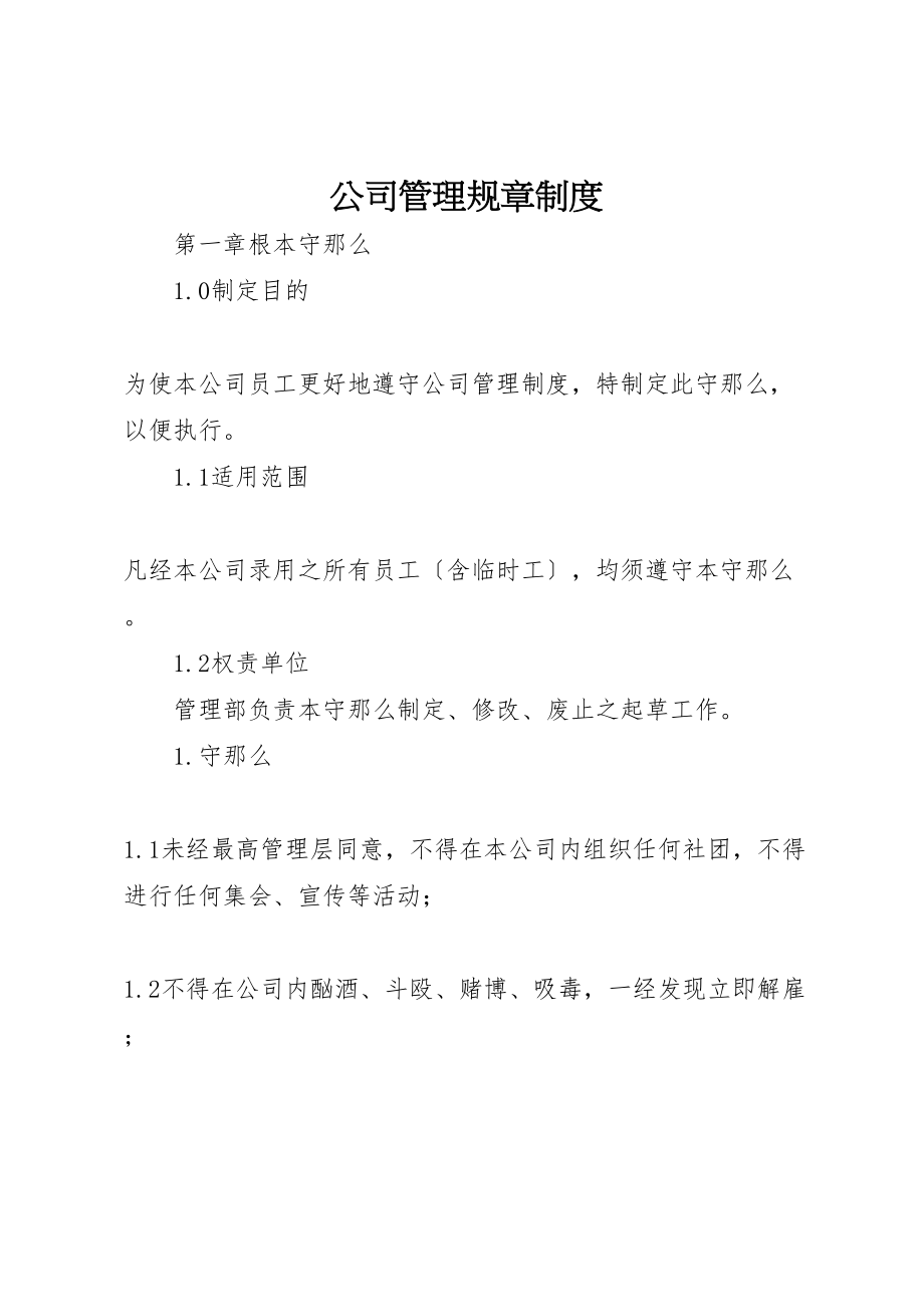 2023年公司管理规章制度.doc_第1页