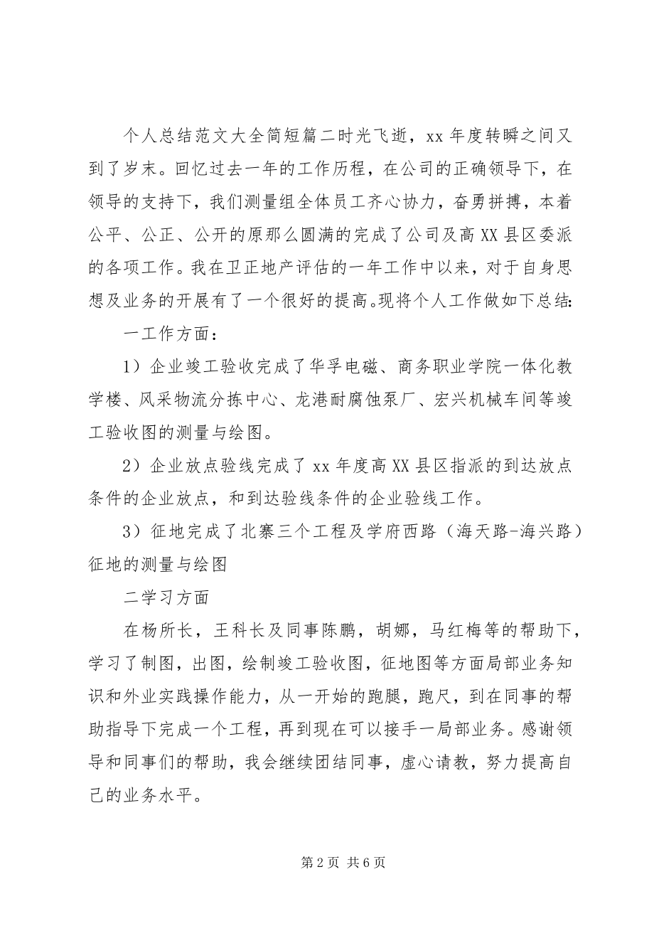 2023年个人总结大全简短范例.docx_第2页