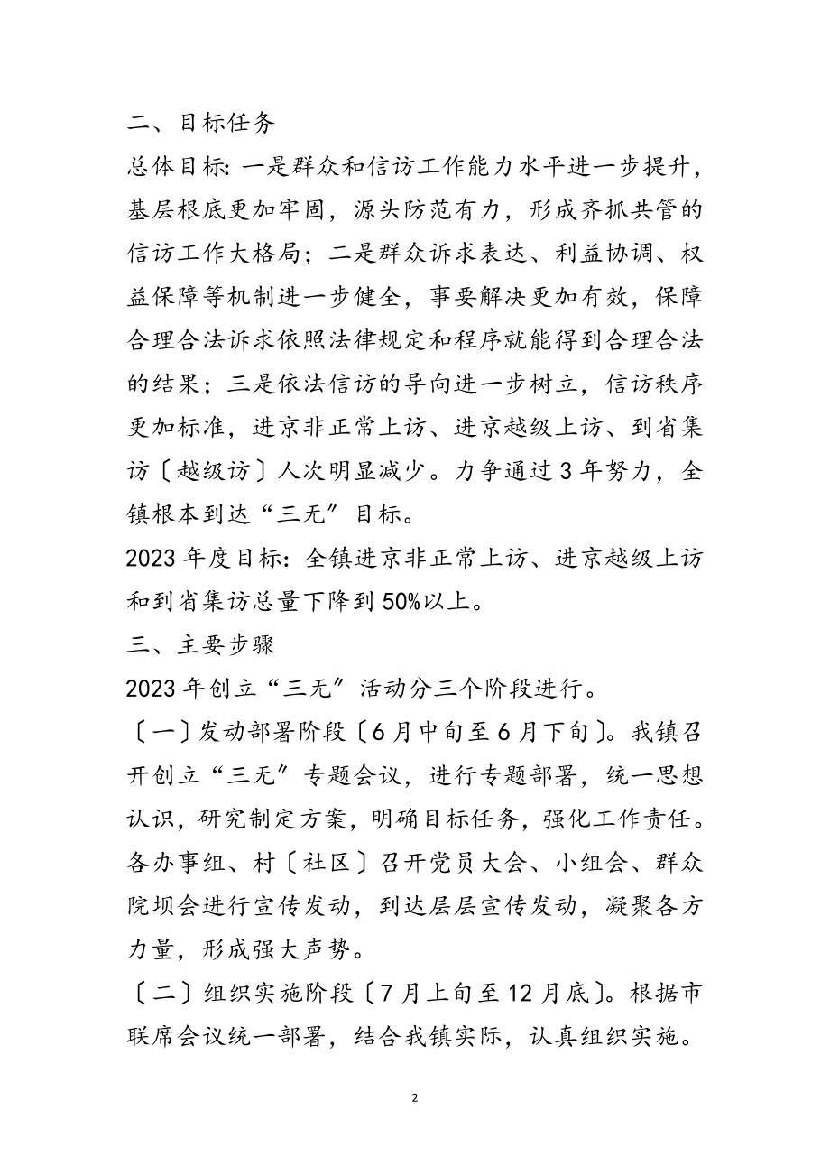 2023年创建三无活动实施方案范文.doc_第2页