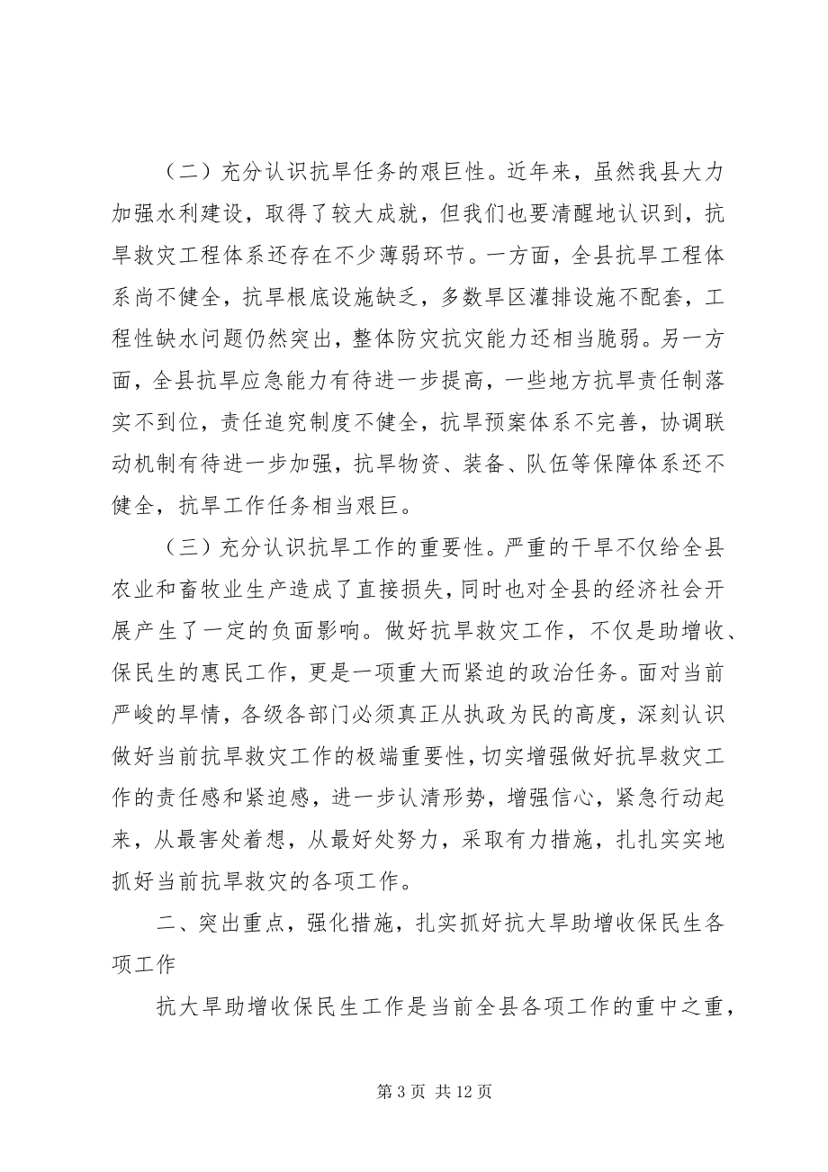 2023年县委书记在抗大旱助增收保民生会的致辞.docx_第3页