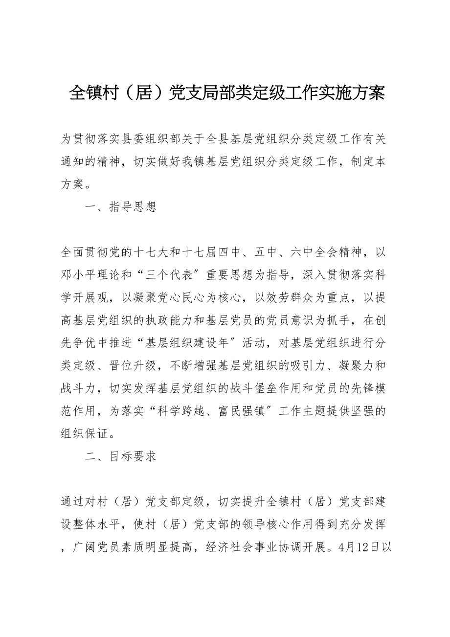 2023年全镇村党支部分类定级工作实施方案.doc_第1页