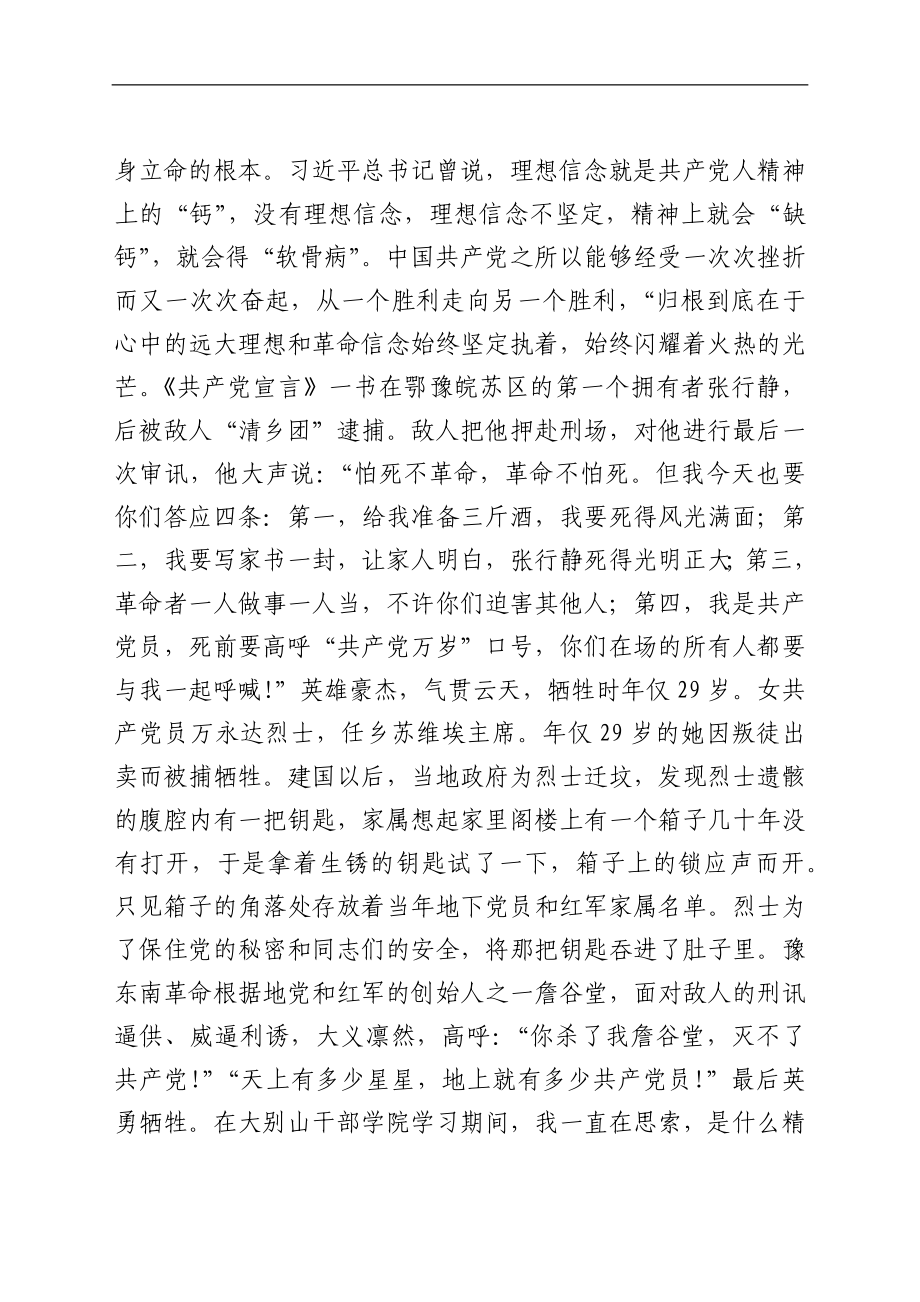 学习大别山精神研讨交流材料.docx_第2页