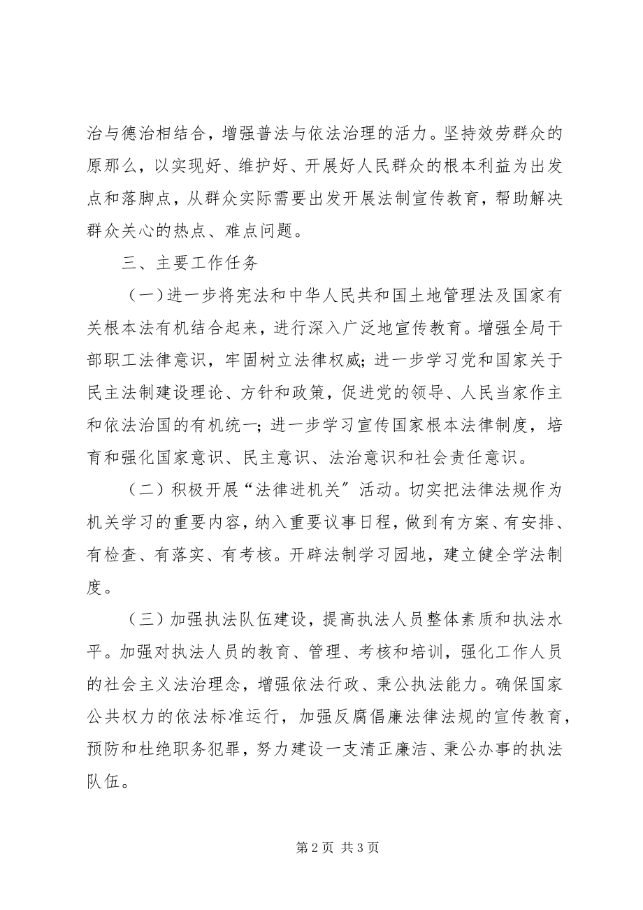 2023年县国土资源局普法教育依法治理工作实施方案.docx_第2页