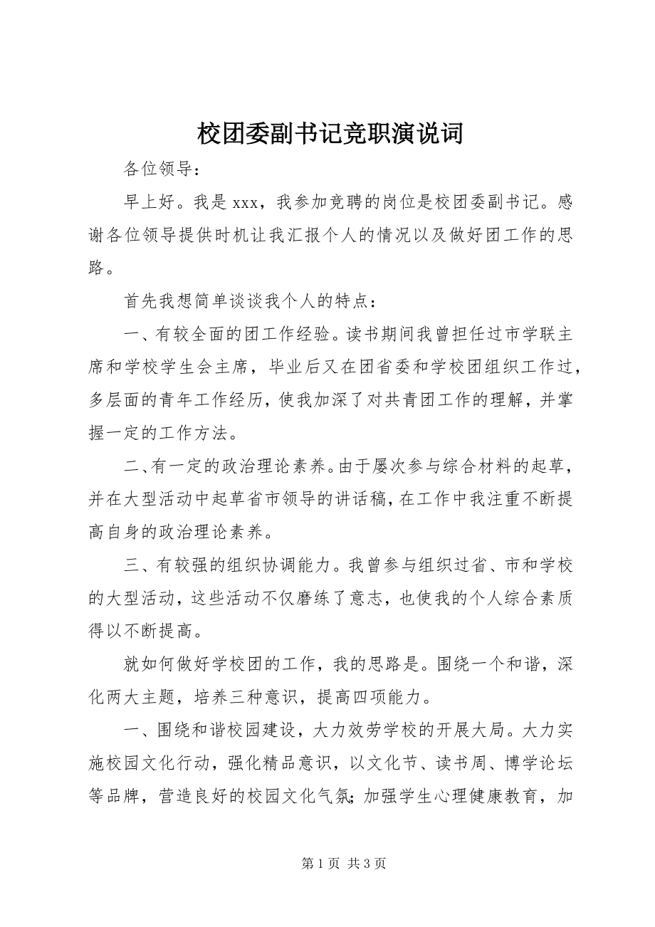 2023年校团委副书记竞职演说词.docx_第1页