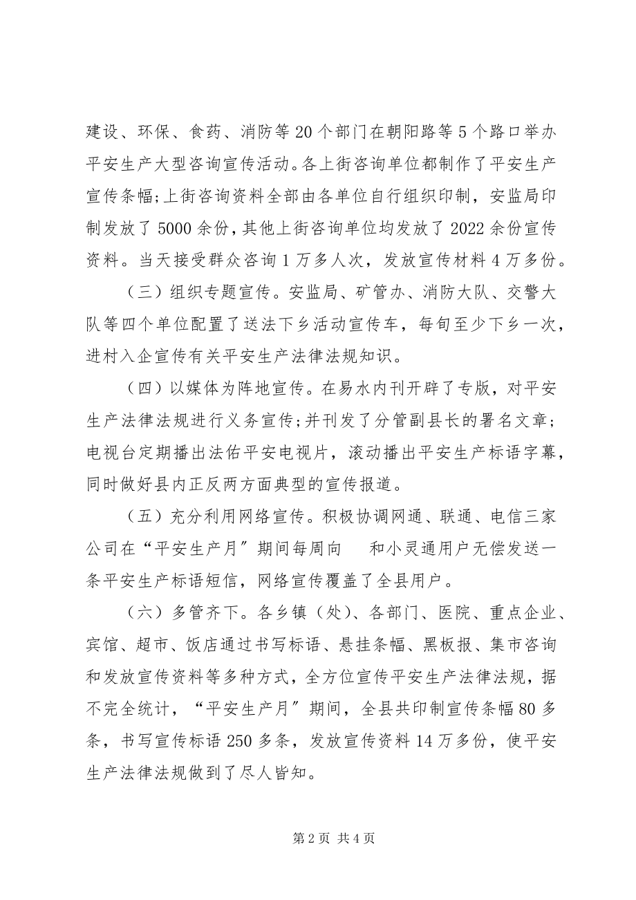 2023年安委会安全生产月总结新编.docx_第2页