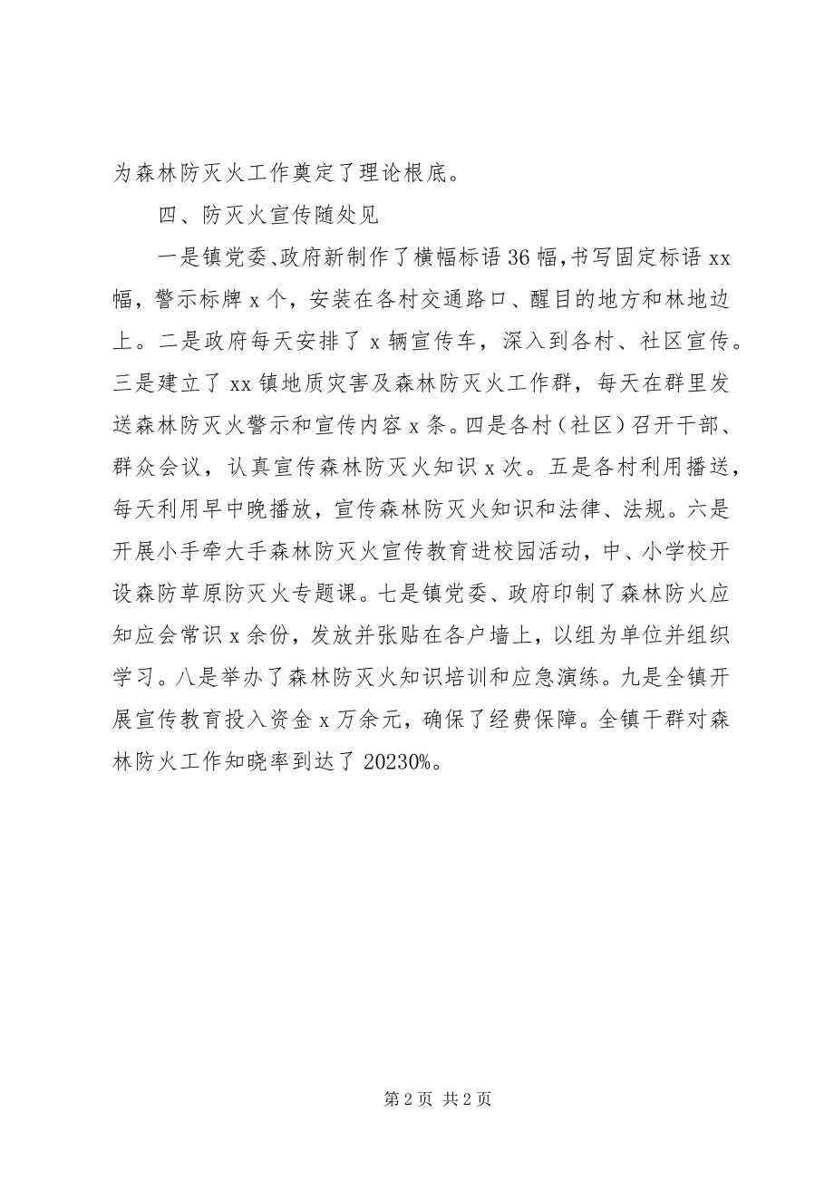 2023年乡镇开展森林防灭火宣传教育工作总结.docx_第2页