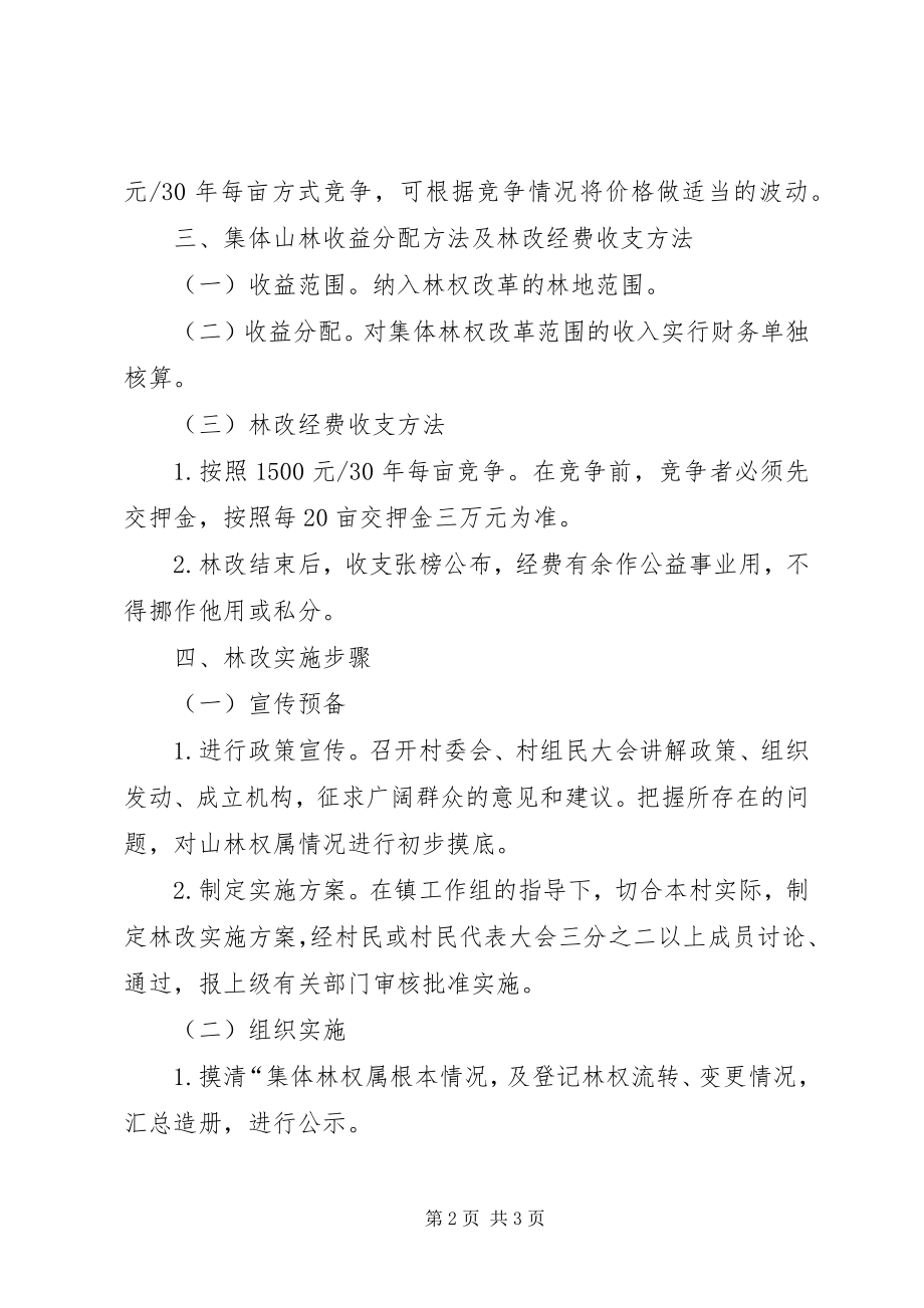 2023年集体林权制度改革承包经营方案.docx_第2页