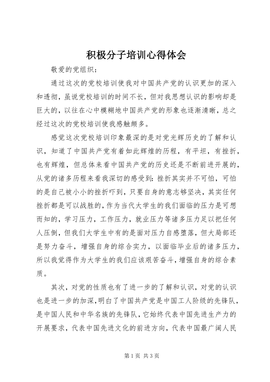 2023年积极分子培训心得体会.docx_第1页