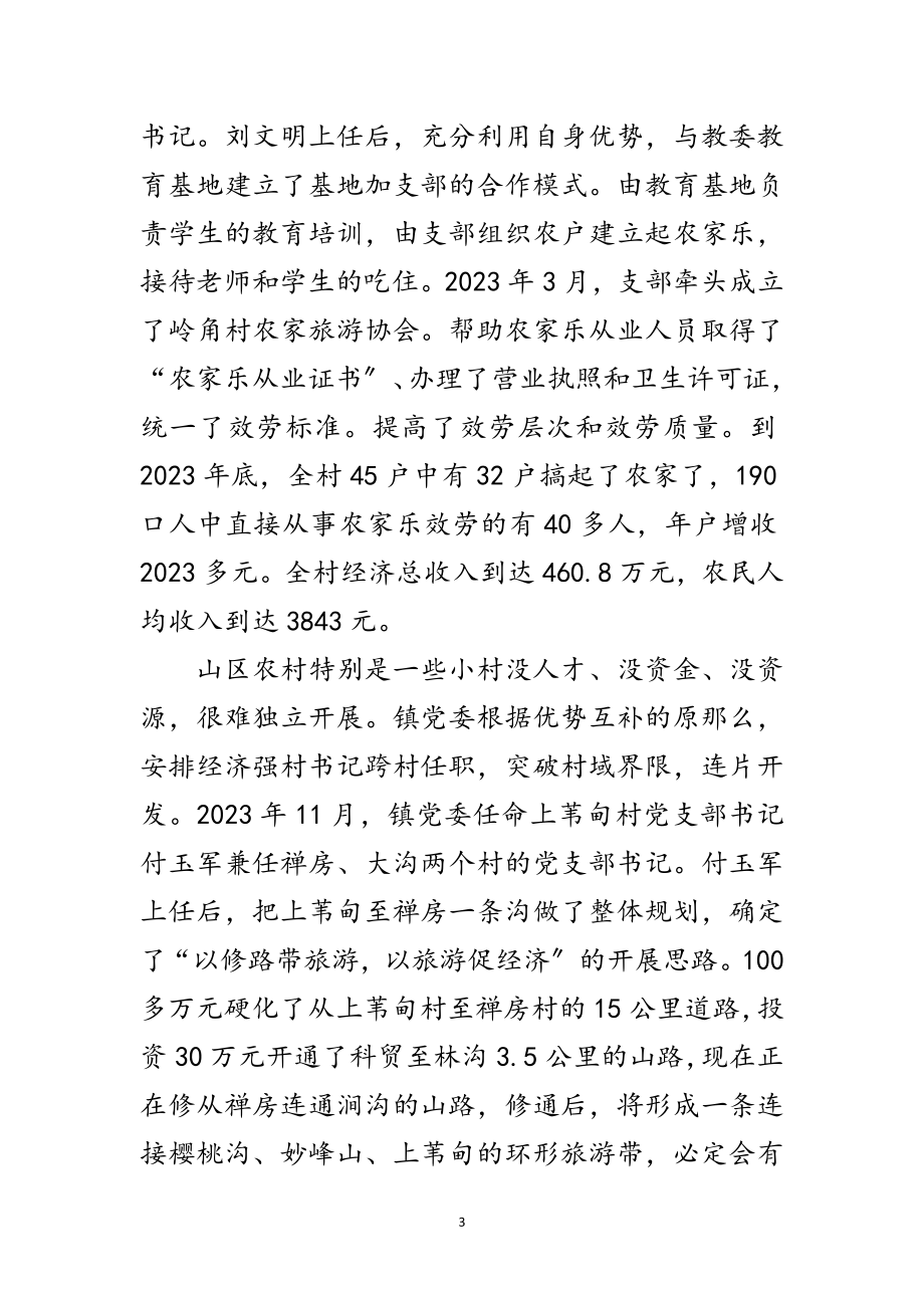 2023年抓好支部书记队伍建设 大力推进“两个创新”工作范文.doc_第3页