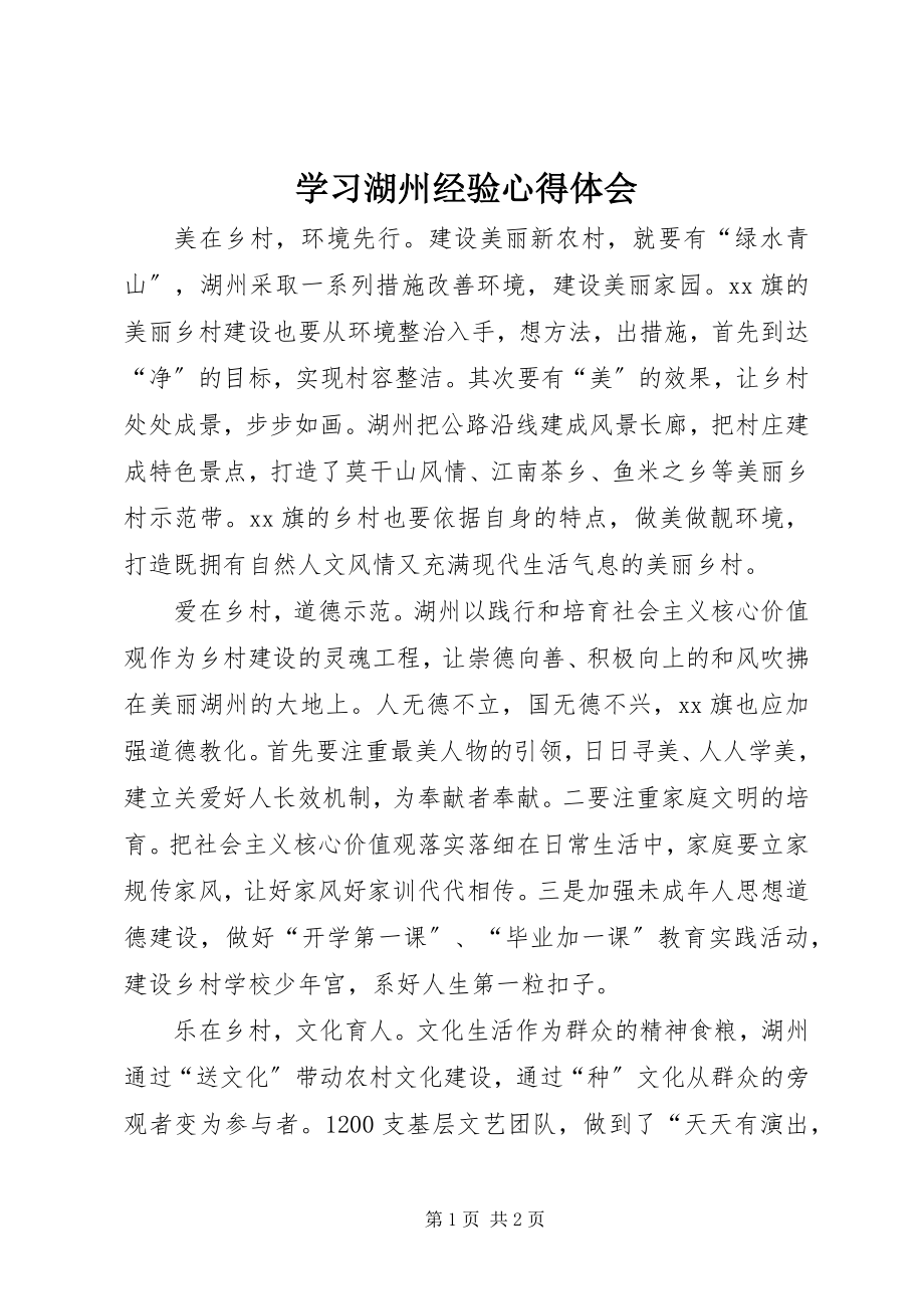 2023年学习湖州经验心得体会.docx_第1页