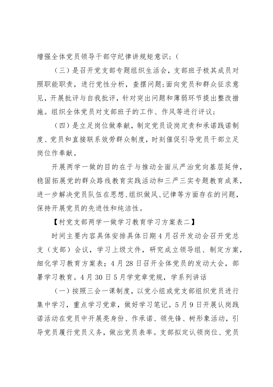 2023年村党支部两学一做学习教育学习计划新编.docx_第2页