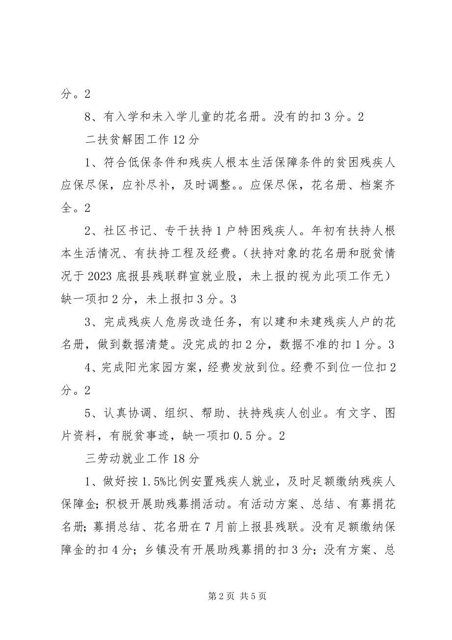 2023年残疾人工作量化目标管理考核细则新编.docx_第2页