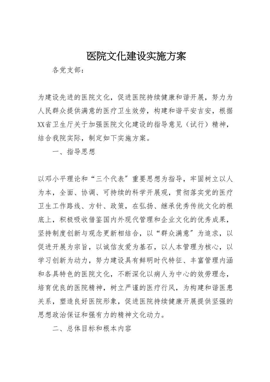 2023年医院文化建设实施方案 7.doc_第1页