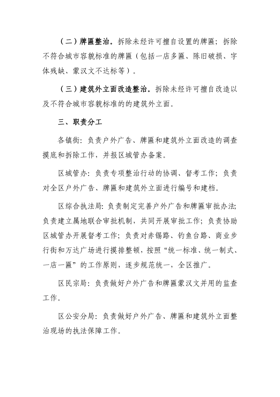 X区户外广告牌匾和建筑外立面改造专项整治工作实施方案.docx_第2页