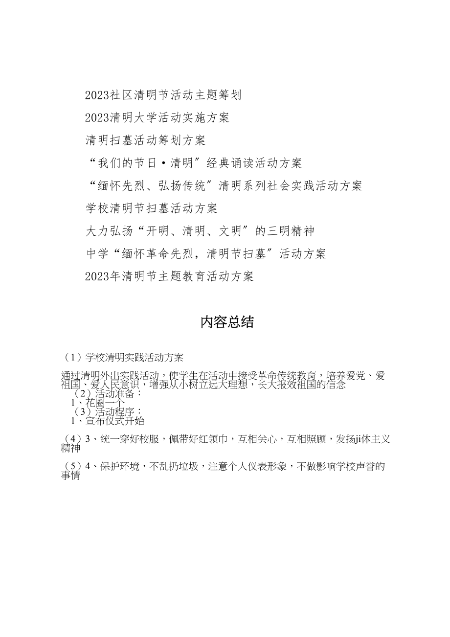 2023年学校清明实践活动方案 .doc_第3页