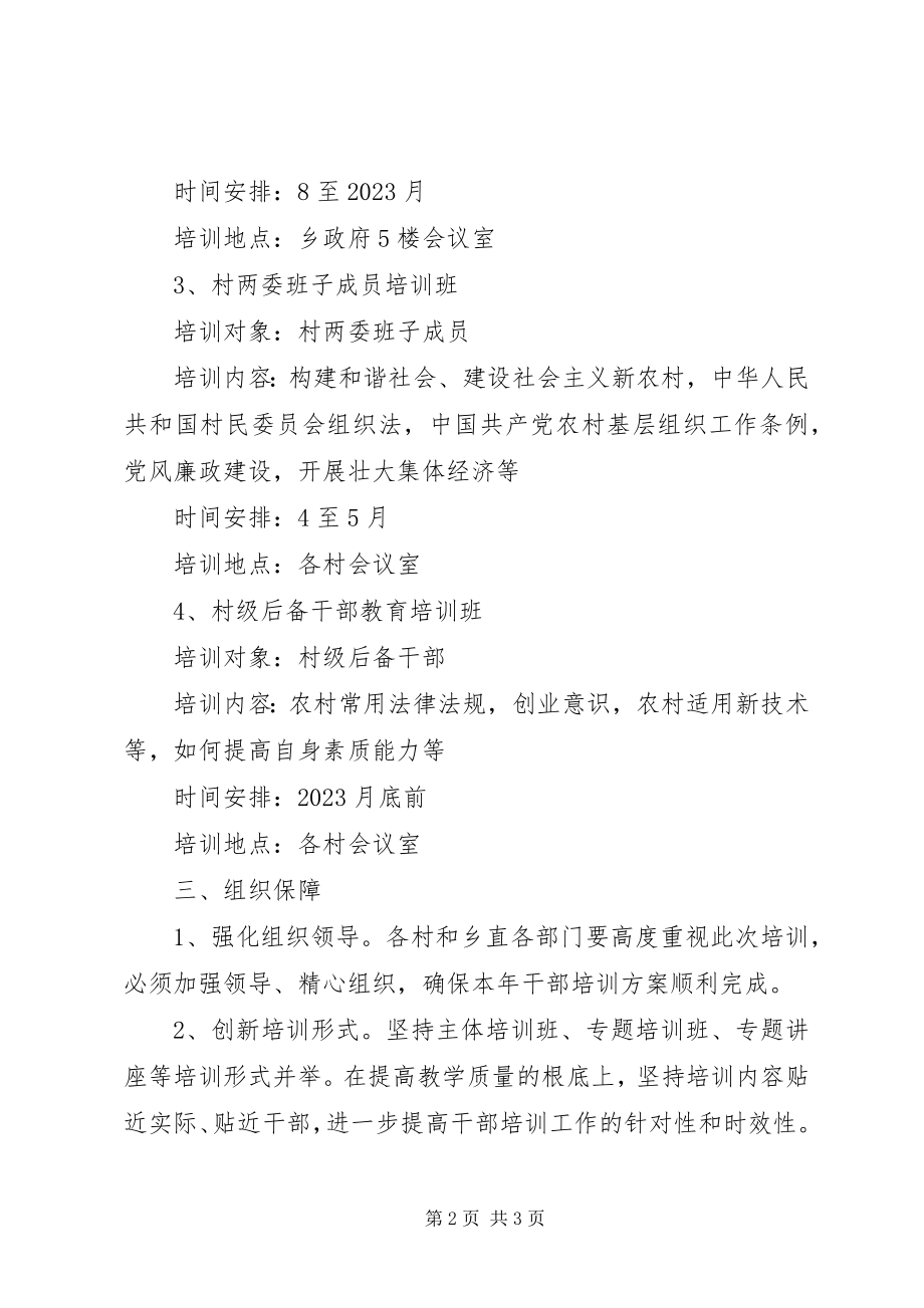 2023年乡干部培训计划.docx_第2页