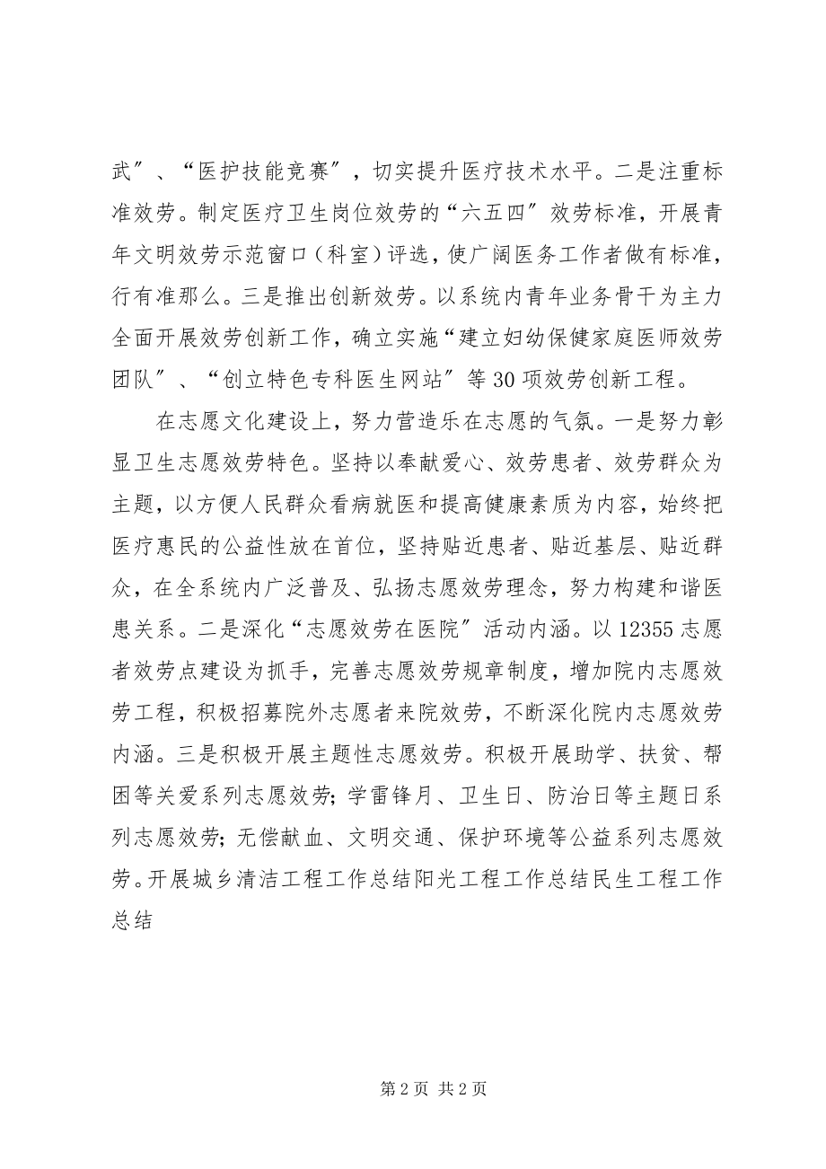 2023年卫生青年文化优化工程工作总结.docx_第2页