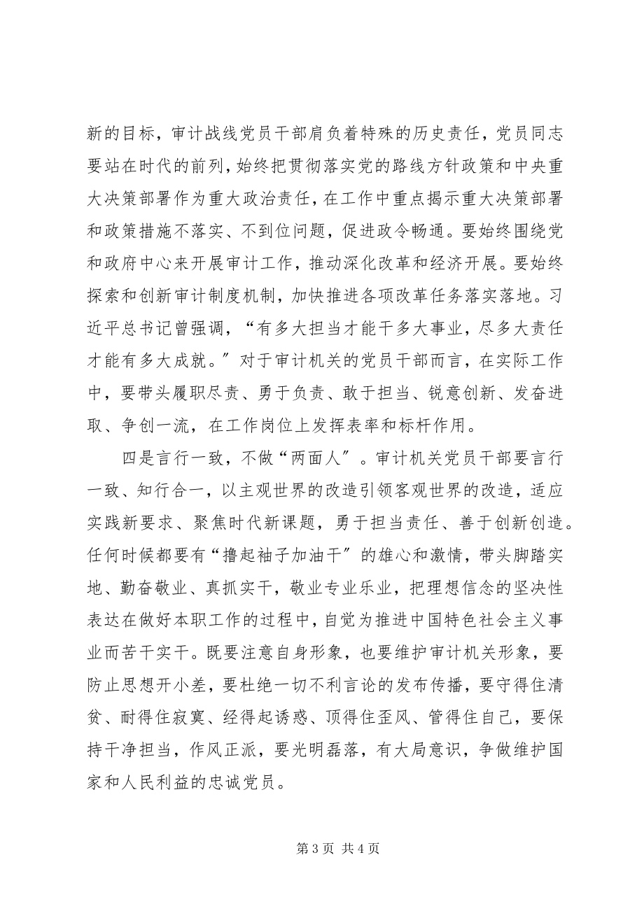 2023年审计机关党员干部切勿做两面人交流材料.docx_第3页