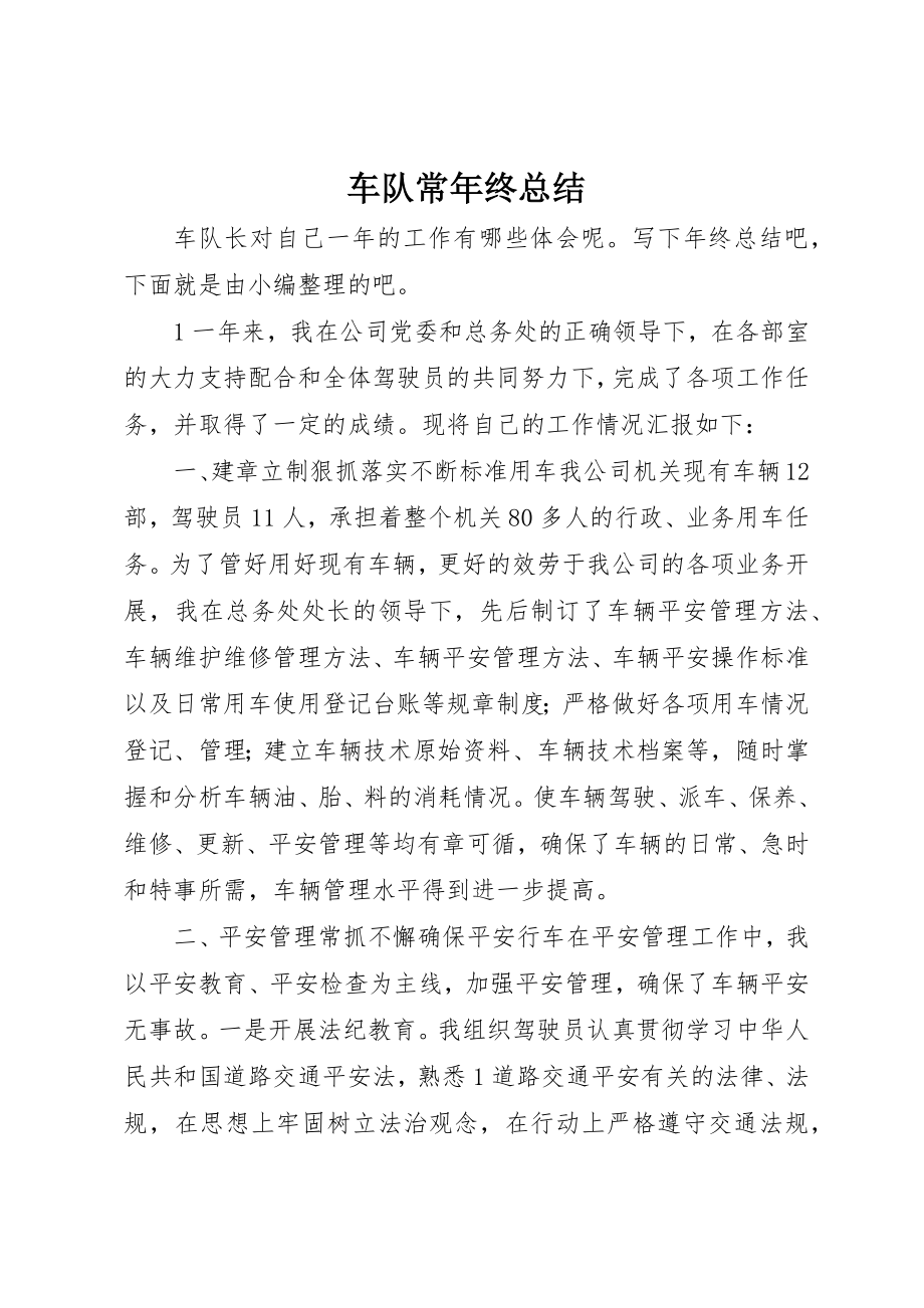 2023年车队长年终总结新编.docx_第1页