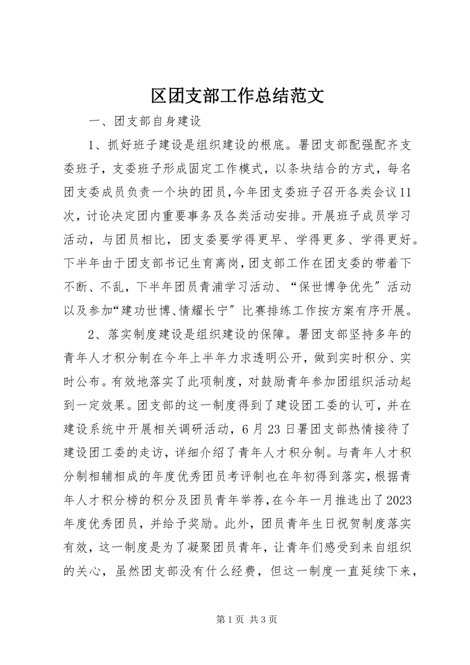 2023年区团支部工作总结.docx_第1页