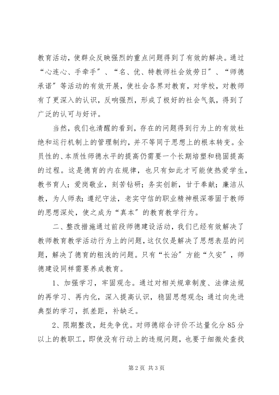 2023年学校老师师德整顿计划教师工作计划》.docx_第2页