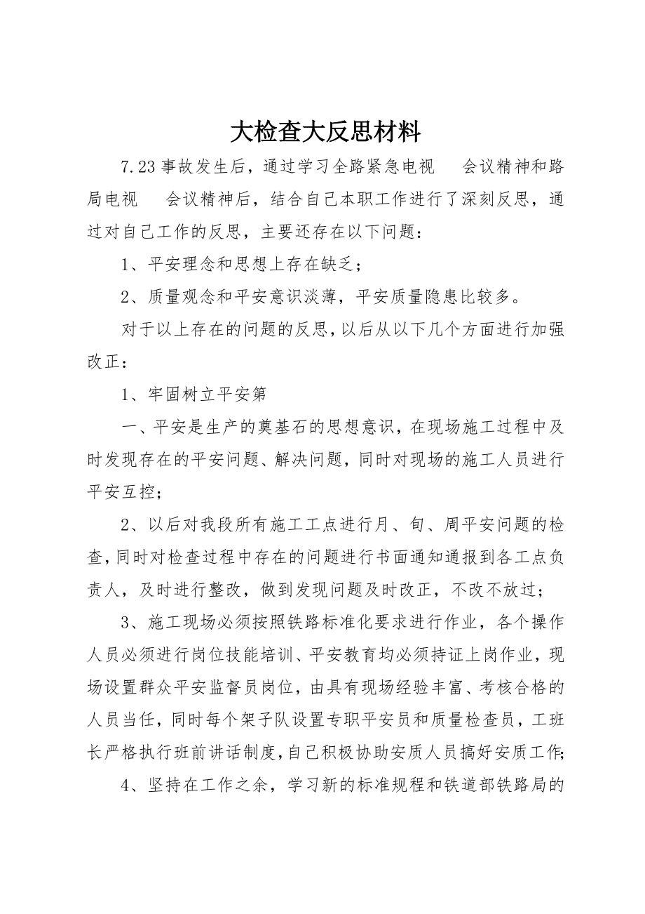 2023年大检查大反思材料新编.docx_第1页