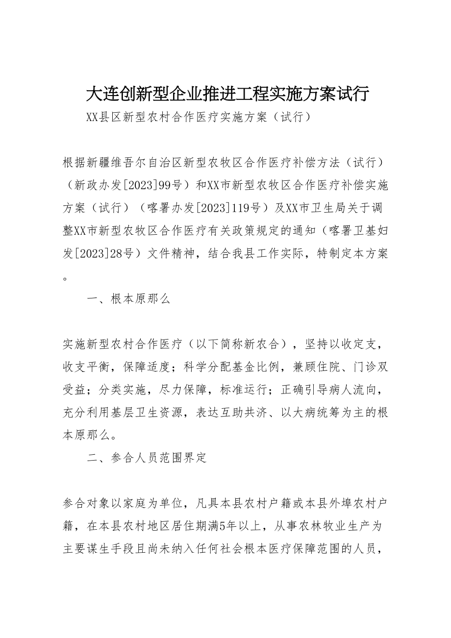 2023年大连创新型企业推进工程实施方案试行 3.doc_第1页