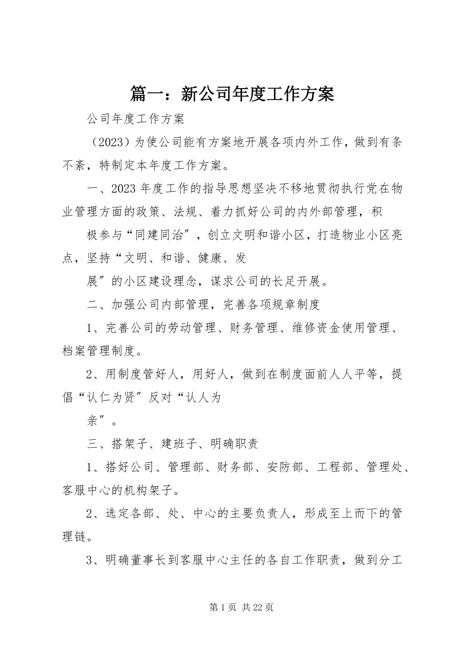 2023年新公司工作计划.docx_第1页