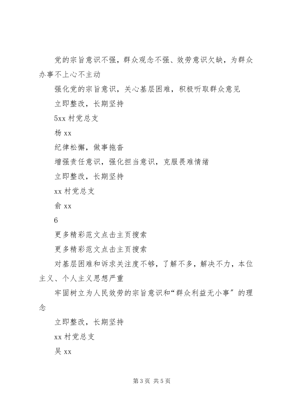 2023年在“两学一做”学习教育工作中深入开展问题查摆整改的实施方案.docx_第3页