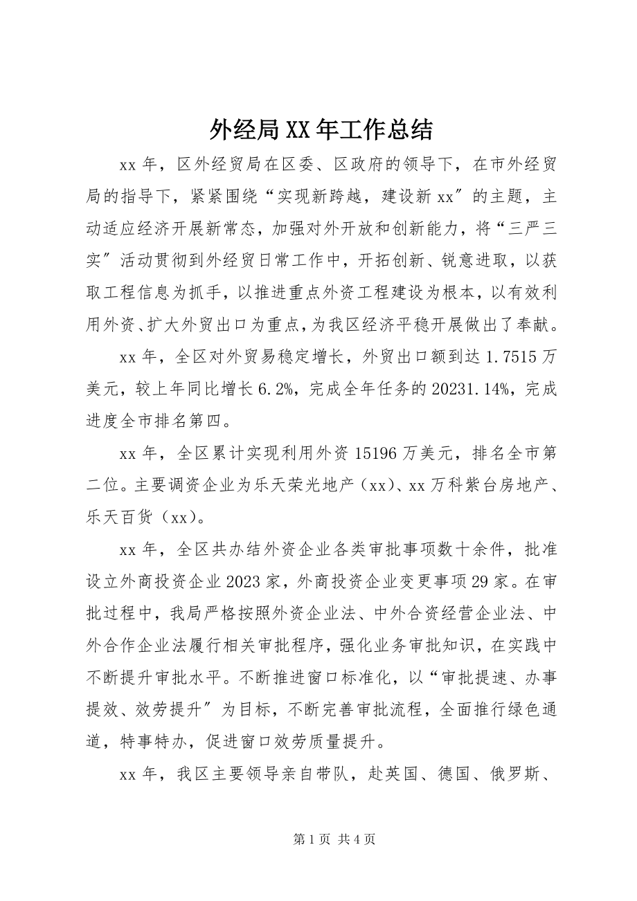 2023年外经局工作总结.docx_第1页