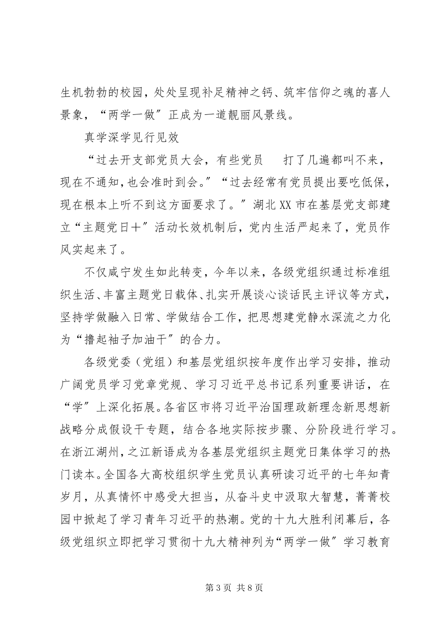 2023年“两学一做”学习教育常态化制度化总结新编.docx_第3页