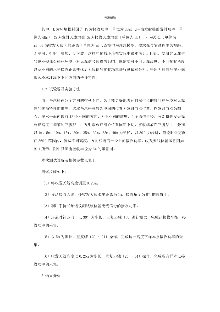 2023年不规则针叶林中不同方向无线信号传播特性.docx_第3页