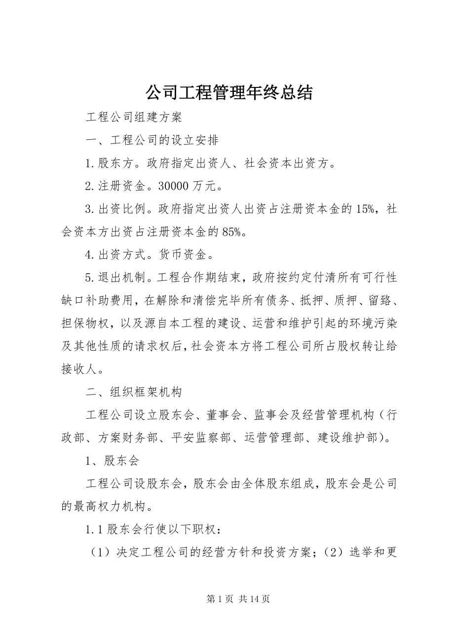 2023年公司项目管理年终总结.docx_第1页