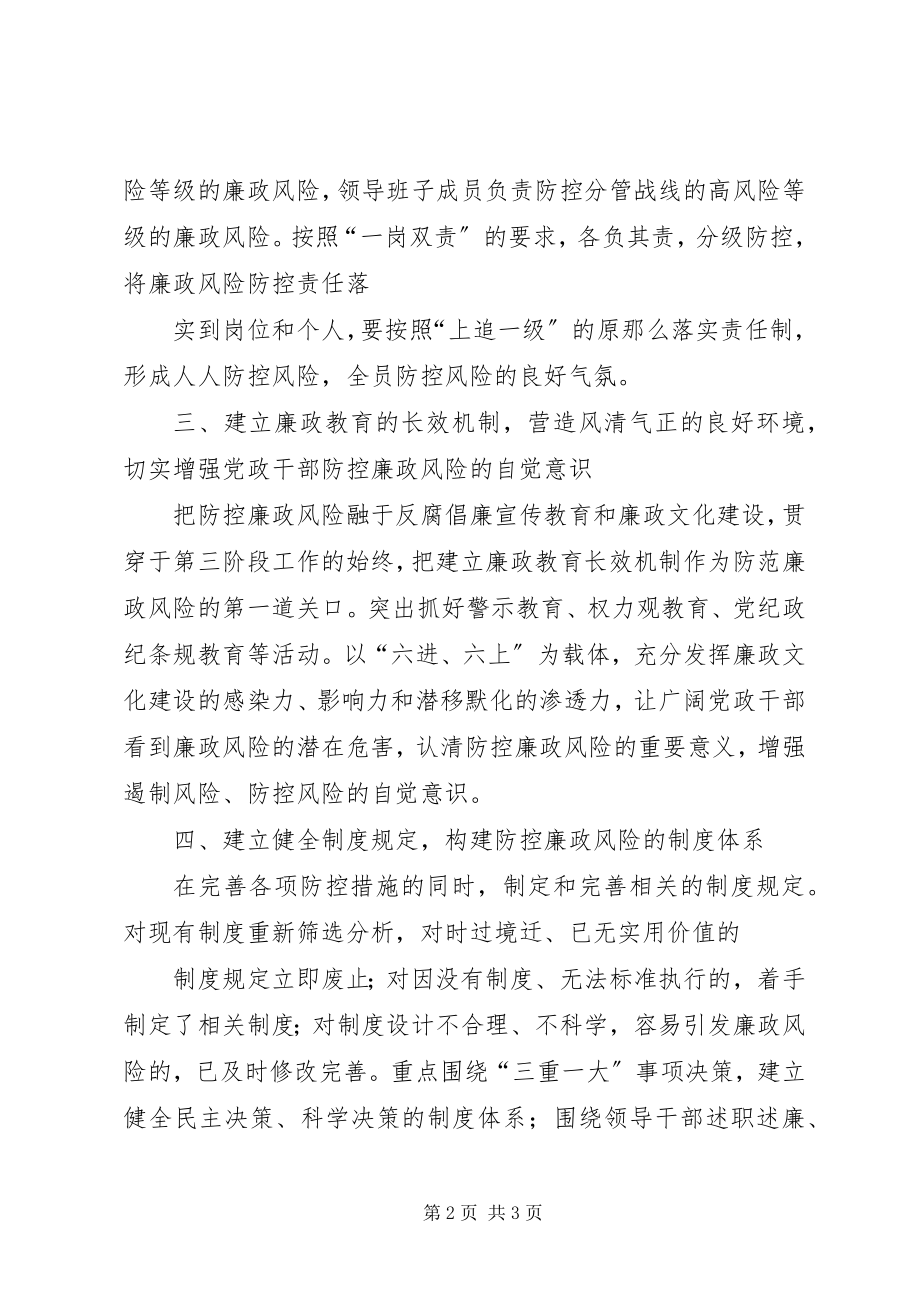 2023年廉政风险防控第三阶段工作总结.docx_第2页