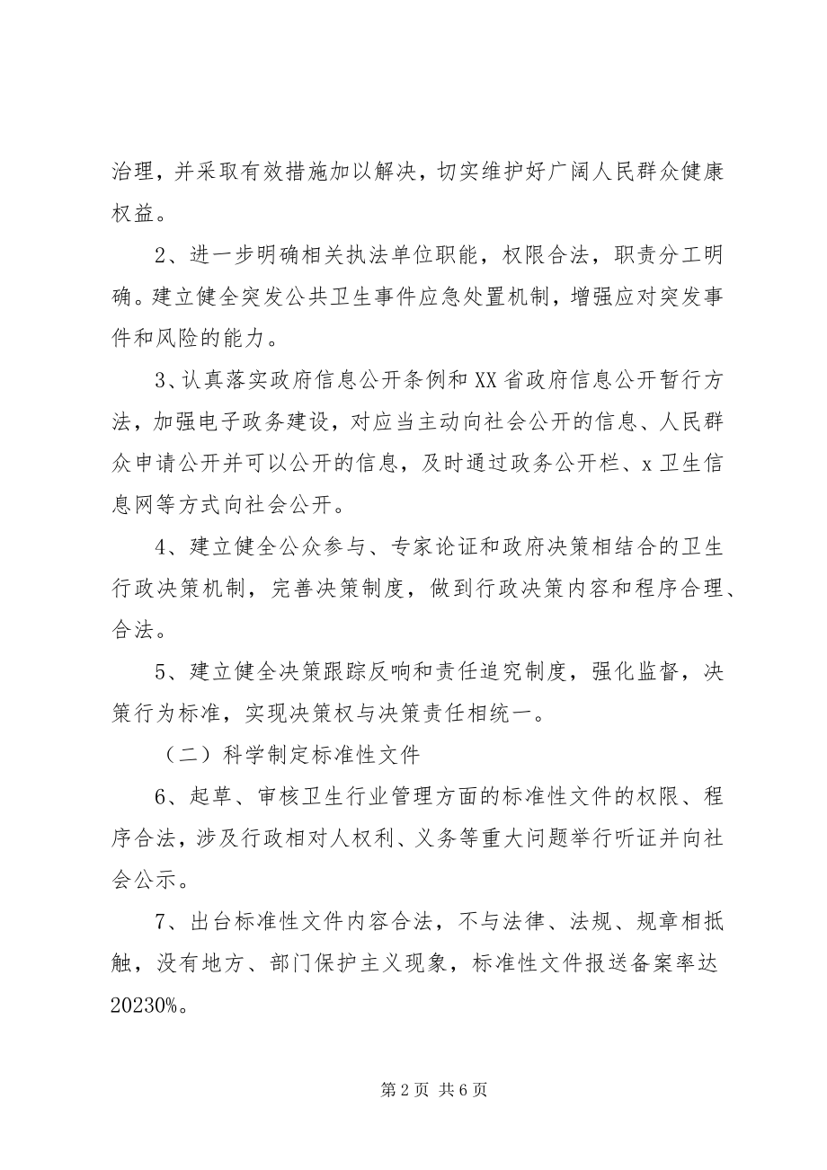 2023年卫生局依法行政工作意见.docx_第2页