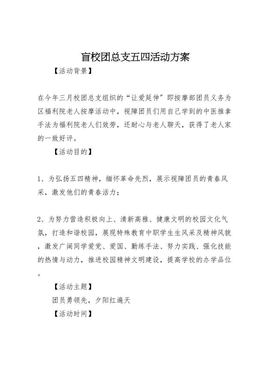 2023年盲校团总支五四活动方案 .doc_第1页