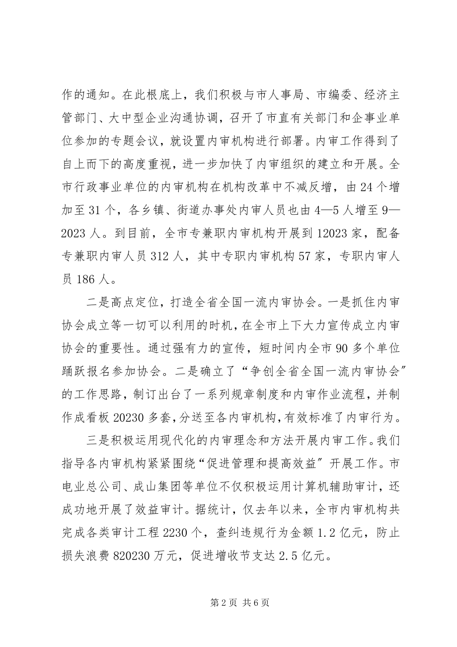 2023年市审计协会争创全国一流内审协会经验总结.docx_第2页