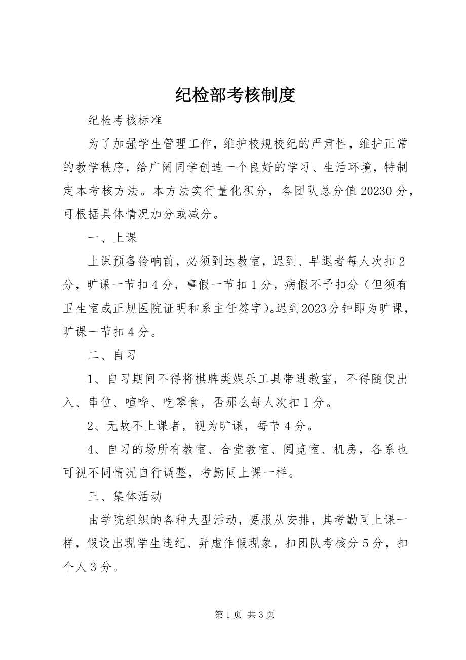 2023年纪检部考核制度.docx_第1页