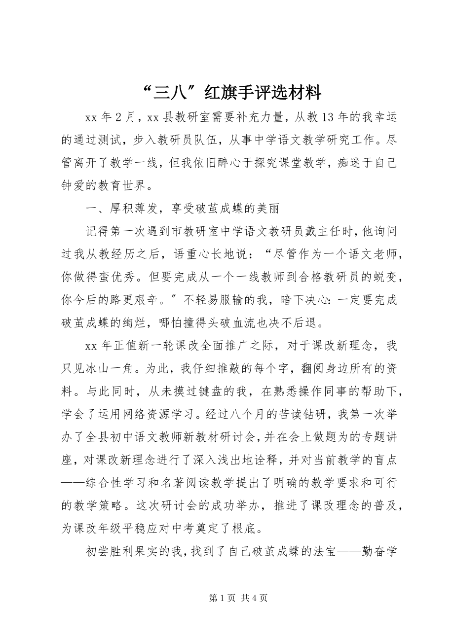 2023年三八红旗手评选材料.docx_第1页