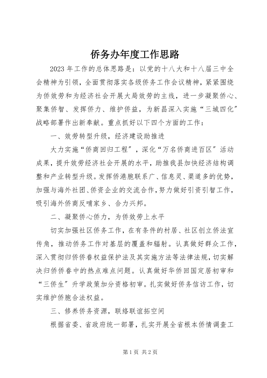 2023年侨务办年度工作思路.docx_第1页