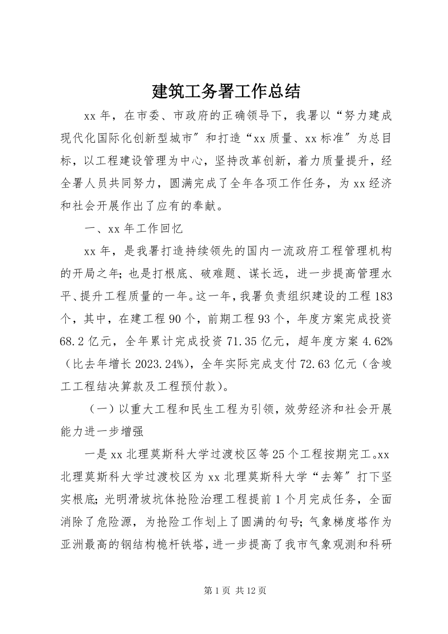 2023年建筑工务署工作总结.docx_第1页